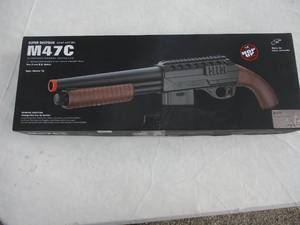 lot 47 image: New- M47-C 1,  Airsoft Super Pump Action Shotgun With 1000-Rds 6-MM Plastic Ammo