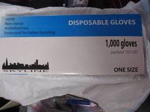 lot 92 image: 4-Boxes Of 1,000-Skyline HDPE Non-Sterile, Ambidextrous,One Size Disposable Gloves,10100 Packs Peor Box.Note 4-x Money