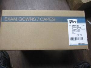 lot 124 image: 2-NIB-TIDI-910520 Disposable Exam Gowns, Blue (Pack of 50 Per Box) -2-X Money