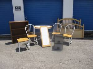 lot 123 image: Mixed Furniture Lot-Some needs light repair and or TLC