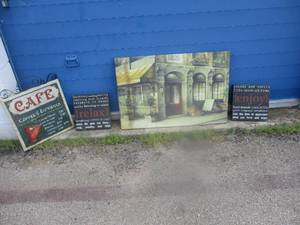 lot 122 image: Mixed 4- Piece Lot Of Kitchen Wall Art