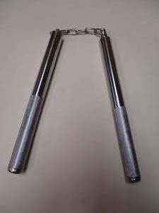 lot 148 image: Martial Arts Nun Chucks With Baton, All In One Combo, Stainless Steel