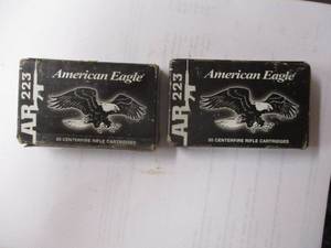 lot 158 image: 2-Boxes of 20-Cartridges of American Eagle AR-223, 55-Grain FMJ Cartridges  Note 2-X Money