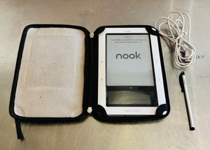 lot 40 image: Barnes &amp Noble Nook Tablet wCase, Charger, and Pogo Sketch Stylus