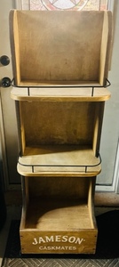 lot 64 image: 50x17x12 Jameson Caskmates Rolling Three-Tiered Shelves&nbsp