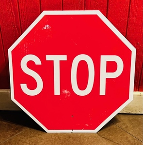 lot 66 image: 24x24 Two-Sided StopSlow Sign