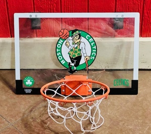 lot 75 image: Jarden SportsNBA Properties Mini Boston Celtics Basketball Goal