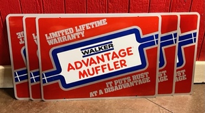 lot 81 image: Lot of 5 - New 24x17.5 Walker Advantage Muffler Signs for the Garage or Man cave&nbsp