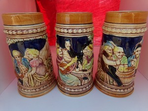 lot 122 image: 3 - 7 Ceramic Beer Steins