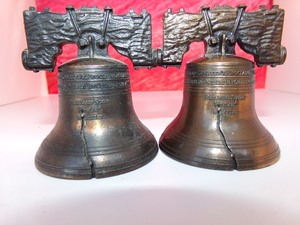 lot 128 image: Two 2.5 Brass Liberty Bells