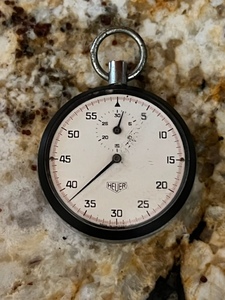 lot 157 image: Vintage Heuer Stopwatch RallyCar Timer&nbsp