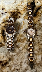 lot 163 image: 2 Stainless Steel Fossil Watches - F2 ES8951Fossil Blue AM-3262