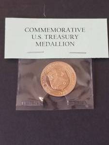 lot 13 image: Very nice collectible Commemorative U.S. Treasury Medallion