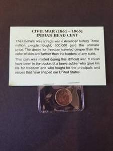 lot 52 image: 1863 Civil War Indian Head Cent