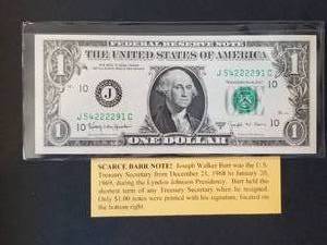 lot 62 image: 1963-B scarce Barr Note