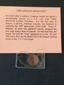 lot 71 image: 1909 Lincoln Head Cent - VDP cent