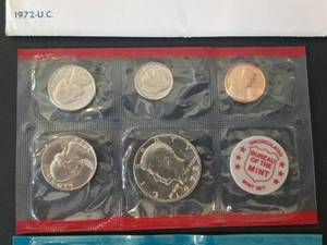 lot 108 image: 1972 Uncirculated Mint Set -Bureau of the Mint