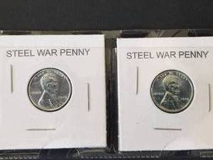 lot 151 image: 1943 Steel warwheat pennies -