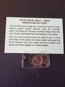 lot 161 image: 1863 Civil War Indian Head Cent