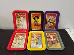 lot 26 image: Selection of 6 The Optimist mini-metal trays part of Campbell Soup Company