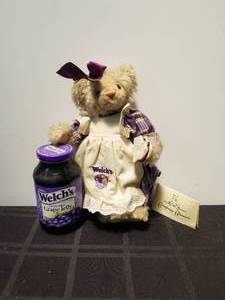 lot 203 image: Welchs Teddy Bear and Grape Jelly jar - advertisement pieces