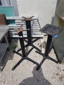 lot 181 image: Selection of 3 metal table bases - ready for tops