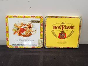 lot 127 image: Selection of 2 cigar tins - La Gloris Cubana and Don Tomas