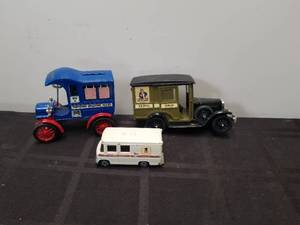 lot 129 image: Selection of diecast mail trucks