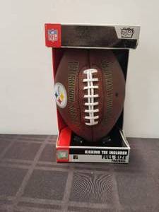lot 199 image: Pittsburgh Steelers full size Football with kicking stand