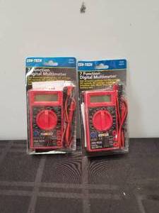 lot 184 image: Selection of 2 Cen-Tech - 7 function digital multimeters