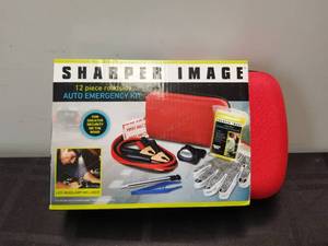 lot 187 image: Sharper Image - 12-piece roadside auto emergency kit