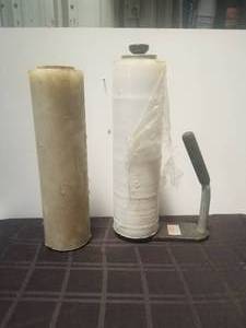 lot 291 image: ULine plastic wrap roles and holder