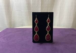 lot 16 image: PREMIER DESIGNS PAIR OF EARRINGS IN STYLE, DESIGN, AND COLOR(S) SHOWN.