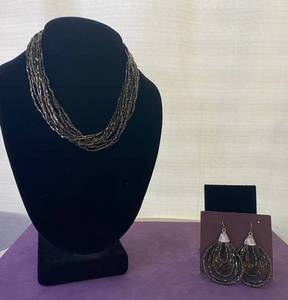 lot 85 image: PREMIER DESIGNS SET OF (1) NECKLACE, (1) PAIR OF EARRINGS IN STYLE, DESIGN, AND COLOR(S) SHOWN. (SOLD 2 X THE MONEY)
