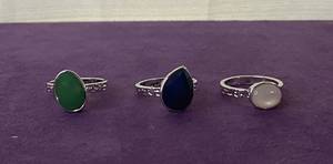 lot 101 image: PREMIER DESIGNS SET OF (3) RINGS IN STYLE, DESIGN AND COLOR(S) SHOWN. (SOLD 3 X THE MONEY)