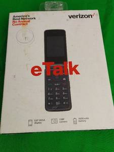 lot 67 image: VERIZON E TALK FLIP PHONE UNUSED