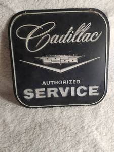 lot 9 image: CADILLAC METAL SIGN