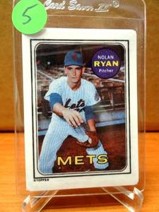 lot 5 image: LIMITED EDITION PORCELAIN REPRINT - 1993 R&N China Topps Porcelain Hamilton Collection Reprints Nolan Ryan #1969 HOF