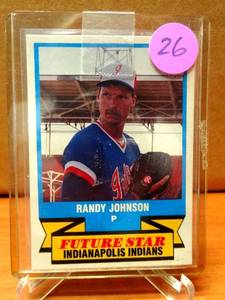 lot 26 image: FUTURE STAR ROOKIE - 1989 American Association #13 Randy Johnson Future Star Indianapolis Indians $$