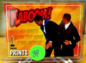 lot 39 image: ULTRA RARE CUSTOM CARD - THESLAP HEARD ROUND THE WORLD - WILL SMITHCHRIS ROCK KABOOM CARD - YOU WONT FIND THESE $$$