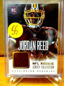 lot 55 image: ROOKIE PATCH - 2013 Panini Absolute NFL Jersey Collection Excell Jordan Reed #14 Rookie RC