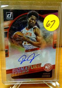 lot 67 image: AUTOGRAPH - Damian Jones 2020-21 Donruss Basketball Signature Series AUTO #SG-DJN Hawks NBA $$