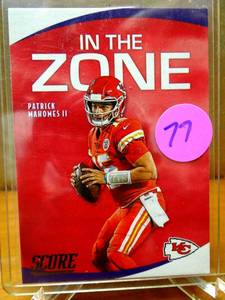 lot 77 image: 2020 Panini Score Football Patrick Mahomes II In The Zone #IZ-PM Chiefs $$