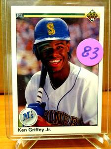lot 83 image: 1990 UD Upper Deck #156 Ken Griffey Jr. HOF 2nd Year Card -NMMT