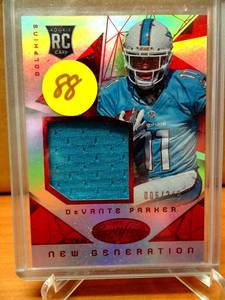 lot 88 image: LIMITED EDITION ROOKIE PATCH 006249 - 2015 Panini Certified DeVante Parker #NG-DP Rookie New Generation $$