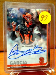 lot 97 image: ROOKIE AUTO - 2019 Topps Chrome #RA-AGA Aramis Garcia San Francisco Giants RC Auto