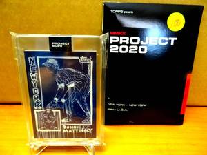 lot 100 image: LIMITED EDITION - DON MATTINGLY TOPPS PROJECT 2020 #69 1984 #8 Yankees RC Gregory Siff