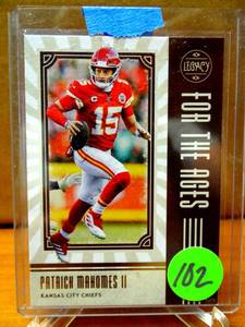 lot 102 image: 2020 Legacy Patrick Mahomes II FOR THE AGES card #FTA-PM