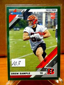 lot 103 image: ROOKIE CARD - 2019 Panini Donruss Rookies Press Proof Green Drew Sample #275 Rookie