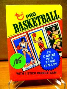 lot 105 image: RARE 1980-81 Topps Basketball Wax Pack - TRI CARDS - LOOK FOR BIRDMAGIC RCS $$$